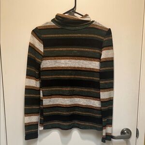 Striped Men's Sweater - Black, Brown, Gray